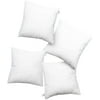 Plain Throw Pillows 24"X24" Inches Decorative Pillow Insert Square Throw Pillow Inserts 4 Pack Premium Down Alternative Polyester Pillow Cushion Sham Stuffer For Couch Sofa Bed - Set Of 4