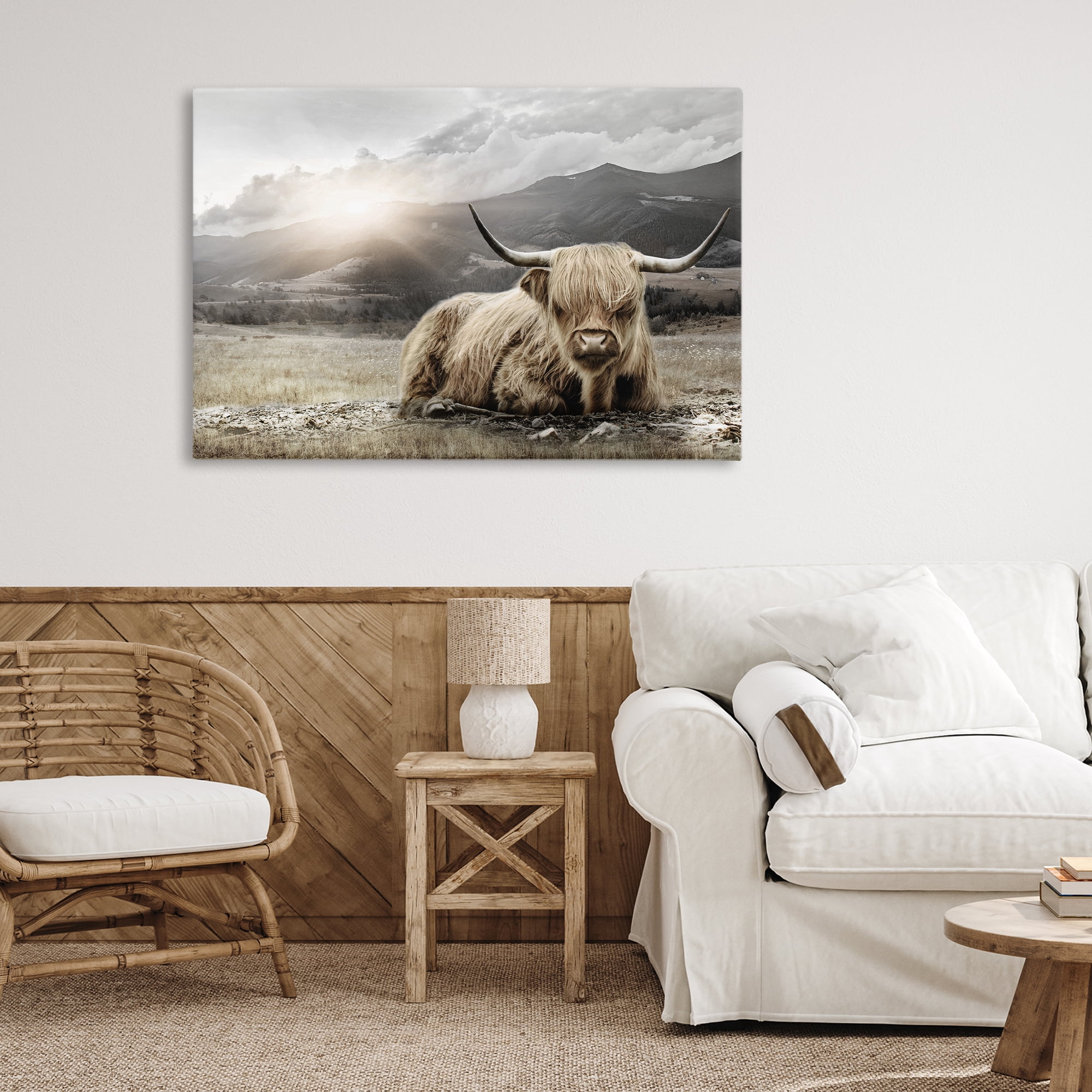 Stupell Industries Cattle Resting in Morning Sun Canvas Wall Art, design by CAD Designs