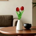 thumbnail image 5 of 3Pc Clearance Under $3 Artificial Tulips Fake Tulip For Livingroom, Pu Rich Color Depth (F), 5 of 7