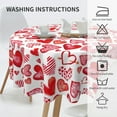 thumbnail image 5 of Valentines Day Round Tablecloth 60 Inch Red Heart Table Cloth Water Resistant Washable Polyester Valentine''s Day Table Cover for Kitchen Dining Table Party Decor, 5 of 6