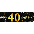 thumbnail image 3 of Golden Birthday Banner 40th Celebration Happy Birthday Decoration Backdrop Party Supplies Background Photography Props Festive Decors, 3 of 7