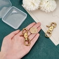 thumbnail image 3 of DIY Brass Trigger Snap Hooks 2 Pack Swivel Round Snap Clips 2.8''/7.1cm Lobster Claw Clips Pet Buckle Heavy Duty Swivel Eye Hooks for Pet Leashes Purse Strap Belting Leathercraft, 3 of 6