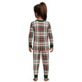 thumbnail image 3 of Jolly Jammies Baby and Toddler Unisex Matching Family Pajamas Holiday Plaid Long Sleeve Top and Pants, 2-Piece Sleepwear Set, 3 of 6