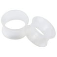 thumbnail image 6 of Clear Double Flare Silicone Plug Ear Tunnel 2 to 1" Gauge - Pair, 6 of 6