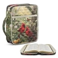 thumbnail image 2 of Xixirimido Bible Cover Case Large Quilted Bible Carrying Case with Handles, Bible Study Supplies & Accessories Christian Gifts for Church, Cardinal Butterfly Forest Floral Pattern, 2 of 7