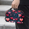thumbnail image 2 of Valentine's Day USB Organizer Oxford Cloth Waterproof Charger Phone Case Hard Drive Bags USB Case Bag 5.9x9.44x3.14 in Digital Product Storage Organizer, 2 of 6