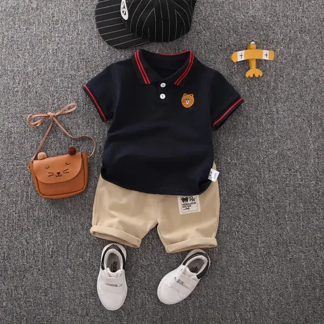Children Clothing mother Kids Clothes Children's Sets Boys T-shirt Shorts Summer Cotton Short sleeve fashion Suit2PCS