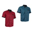 thumbnail image 1 of Chaqueta de cocinero para hombre Sunnimix 2 piezas Uniforme de Manga corta 2XL, 1 of 8