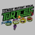 thumbnail image 2 of Men's Teenage Mutant Ninja Turtles Cartoon Faces Logo  Graphic Tee Silver Medium, 2 of 4