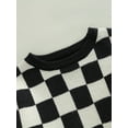 thumbnail image 5 of Bagilaanoe Toddler Baby Girl Boy Knitted Sweater Long Sleeve Checkerboard Pullover 6M 12M 24M 3T 4T 5T 6T Kids Warm Jumpers Tops Fall Loose Knitwear, 5 of 8