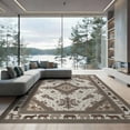 thumbnail image 2 of ODIKA 8'x10' Washable Area Rug Durable, Non-Slip Placemat Inspired Cow Symmetrical Repeating Detail Fabric Table for Living Room, Under Sectional, Family, 2 of 7