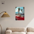 thumbnail image 2 of Art Remedy Modern Tiger Art Canvas, 20" x 30", Gallery Wrapped, Roaring Red Mustang II, 2 of 7
