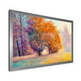 thumbnail image 2 of Designart 'Autumn Forest Orange Leaves Landscape' Lake House Framed Art Print, 2 of 4