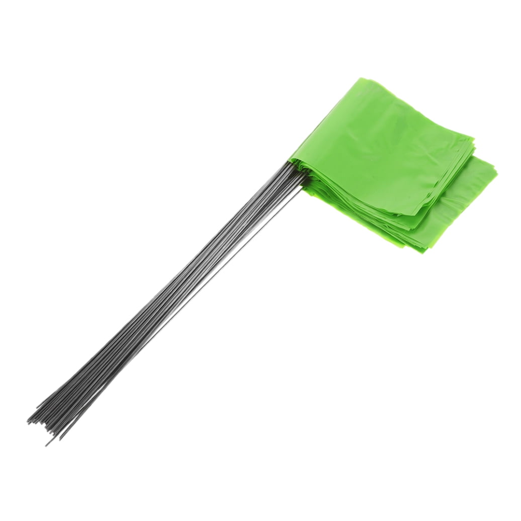 60pcs Yard Flags Markers Lawn Irrigation Flags Garden Flag Markers Steel Wire Ground Markers Colored Flags for Outdoor Activities