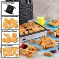 thumbnail image 3 of Waffle Wow Auto Body Shop Waffle Maker: ¡Haga Autos, Camiones O Vehículos con Formas Personalizadas con WAFFLES! Mezcla y Combina Ruedas y Motor para el Desayuno de los Niños, Antiadherente con 4 Plat, 3 of 5
