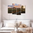 thumbnail image 2 of Elephant Stock Moulton Barn Sunset Scene Wall Art - Horizontal Multi Panel Canvas - Living Room Wall Decor - Nature Multi Panel - Blue And Green Decor - 43" x 27", 2 of 8