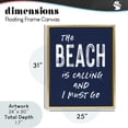 thumbnail image 4 of Stupell Industries Coastal Beach Is Calling Summer Sentiment Gold Floating Frame Canvas Art, 25 x 31, by Lettered and Lined, 4 of 8