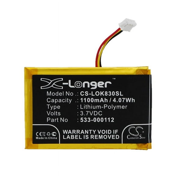 1100mAh Logitech L/N 1406 533-000112 Battery for K830 IIIuminated Living-Room Keyboa