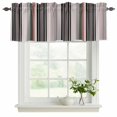 thumbnail image 2 of 2 Pack Valances for Windows, Black Green Pink Striped Window Valances for Living Room/Bedroom/Bathroom, Farmhouse Modern Stripes Art Light Filtering Kitchen Curtain Valance 42"W x18" L, 2 of 9