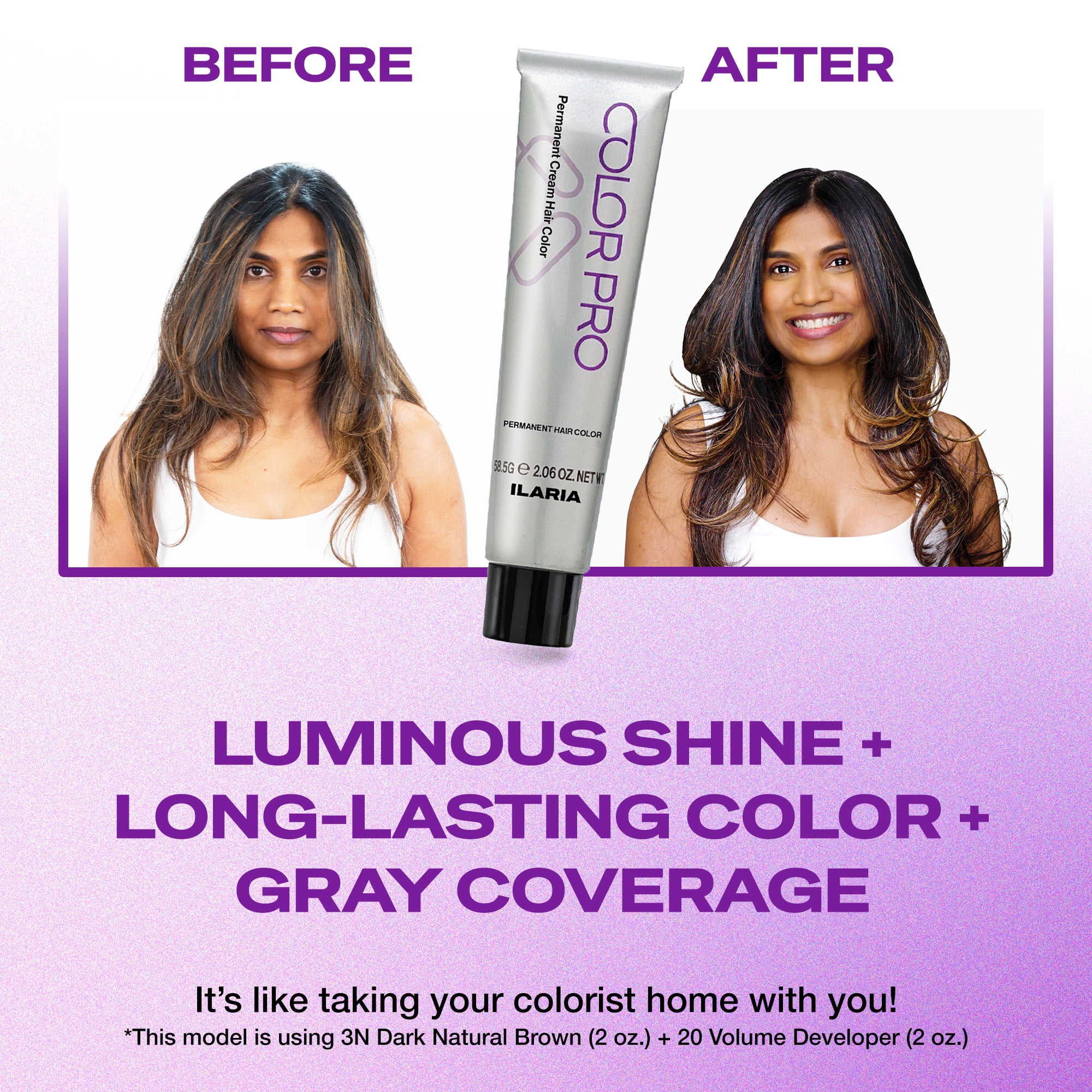 Ilaria COLORPRO Permanent Hair Color 4N-Medium Natural Brown 2 oz
