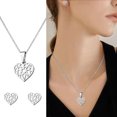 thumbnail image 2 of Collar Colgante Corazón Pendientes Nota Musical Joyas de Personalidad, 2 of 4