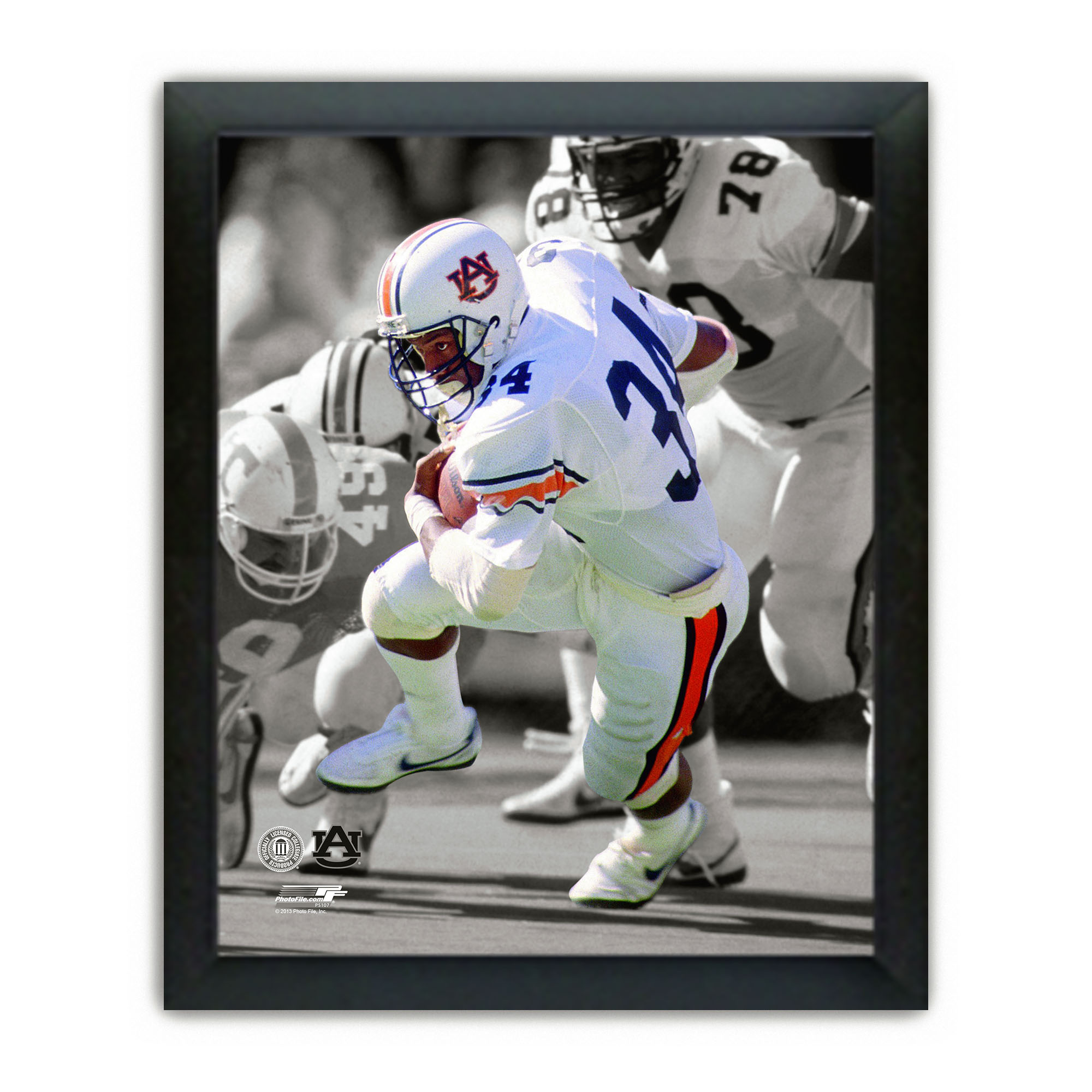 Auburn Football 'Bo Jackson Over The Top' Framed Print By Greg Gamble - New