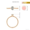 thumbnail image 4 of ANGARA Natural Oval Diamond Solitaire Engagement Ring in 14K Rose Gold for Women (Size-6x4mm| Color-K| Clarity-I3) | April Birthstone, Anniversary, Jewelry Gift for Women | Natural Diamond Ring, 4 of 8