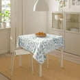 thumbnail image 4 of Grey Teal Leaf Tablecloth Square 54x54 Inch Rustic Spring Summer Watercolor Leaves Table Cloth Waterproof Fabric Farmhouse Decorations for Home Kitchen Dining, 4 of 6