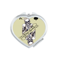thumbnail image 1 of Gambling Utensils Playing Cards Pattern Heart Mirror Travel Magnification Portable Handheld Pocket Makeup, 1 of 3