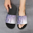 thumbnail image 6 of GZHJMY Stylish Slides for Women Men, Lavender Flowers and Two Butterfly Soft Flexible Slip-on Sandals Slippers, 6 of 7