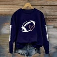 thumbnail image 2 of BODOAO Game Day Sweatshirt Women Football Sweatshirts Rugby Graphic Pullover Weekend Tops Casual Football Season Shirt Women's Bloody Print Loose Long Sleeve Sweatshirt Top Dark Blue L, 2 of 4