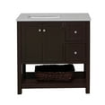 thumbnail image 2 of Lakeshore 36" Bathroom Vanity with Chocolate Cabinet and Engineered White Top, 2 of 6
