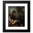 thumbnail image 2 of Władysław Rossowski 12x14 Black Modern Framed Museum Art Print Titled - At the Grave of an Insurgent (1877), 2 of 5