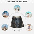 thumbnail image 6 of joogoo Kids Boys Swim Trunks Cool Artistic Dragon Beach Board Shorts Drawstring Swimsuit Kid Teen L, 6 of 6
