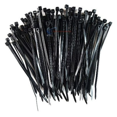 1000 PIECES 4 INCH BLACK NYLON CABLE ZIP WIRE TIE 18LB ELECTRICAL NETWORK