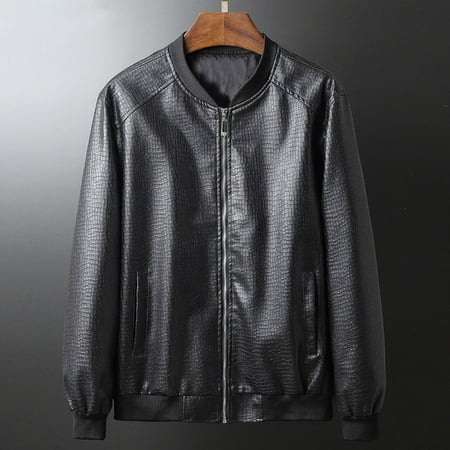 Tawop Men s Jacket Zip Up Outerwear Coats Fleece Long Sleeve Mid-Length Thermal Fishing Jacket Black Jacket L