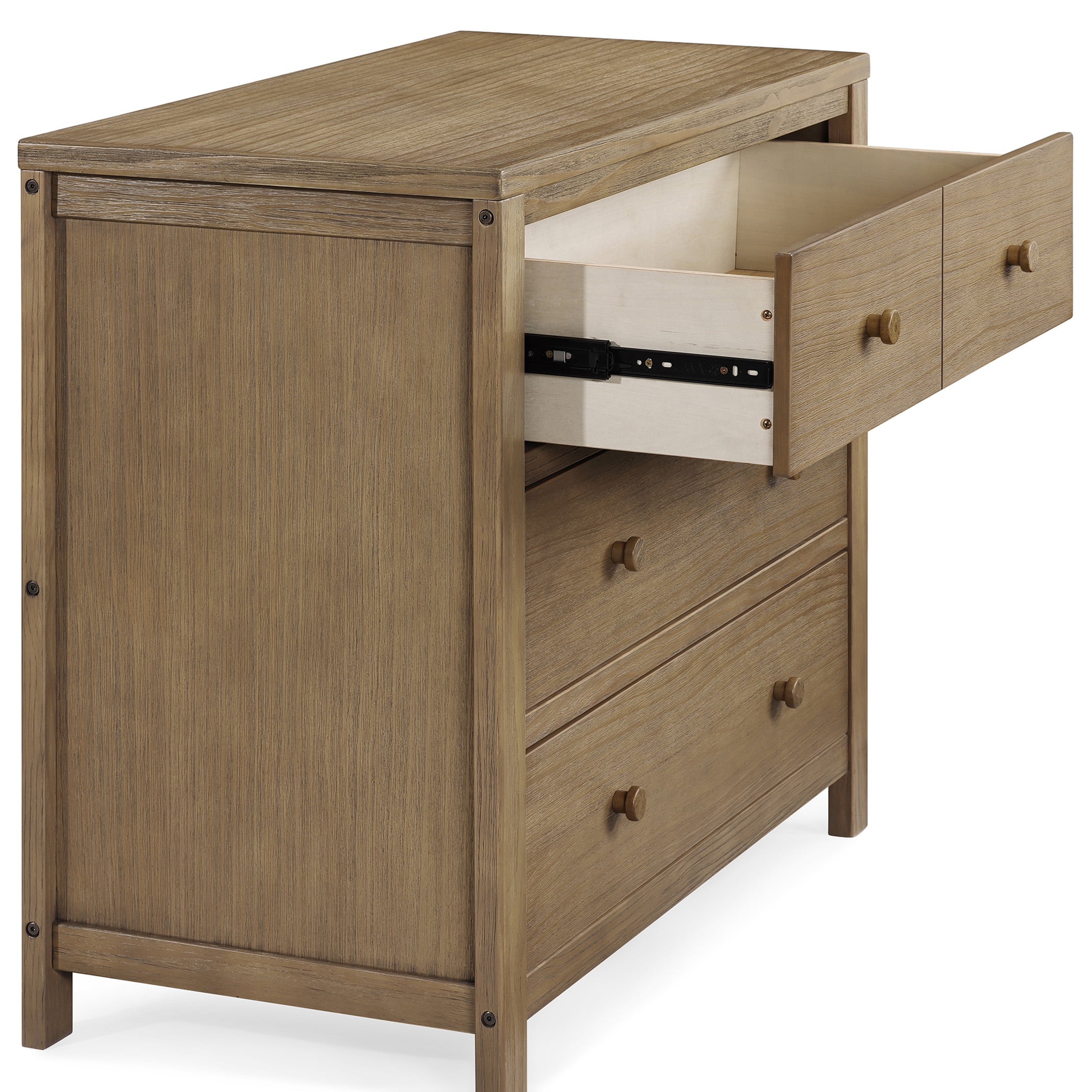 Delta Children Cambridge 3 Drawer Dresser with Interlocking Drawers, Rustic Acorn