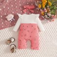 thumbnail image 5 of CAUYDY Newborn Girl Long Sleeved Romper Baby Girls Soft Bodysuit Set Infant Fall Winter Clothing Toddler Outfit 3M 6M 9M 1T 2T Sizes 12-18 Months,Pink, 5 of 9