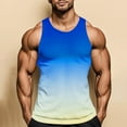 thumbnail image 5 of ZyeKqe Plus Size Tank Tops for Men Crew Neck Loose Casual Camisole Tops Sleeveless Gradient Color Summer Tees, 5 of 8