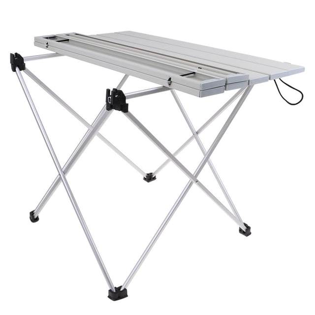 Mesa plegable de Camping perfecl aluminio Gris 56.5x40.5x41cm