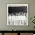 thumbnail image 4 of PixonSign Framed Canvas Wall Art Dripping Black & White Color Blocks Print Abstract Fine Art Alternative Multicolor Dark Minimal Artwork for Living Room, Bedroom, Office - 24"x24" White, 4 of 5