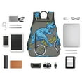 thumbnail image 4 of Yiaed Fun Riding Dinosaur Print Lightweight Backpack Travel Backpacks Hiking Daypack for Women Men, 4 of 5