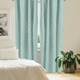 thumbnail image 2 of Ambesonne Teal Curtains, Seigaiha Scales, Pair of 28"x84", Jade Green White, 2 of 5
