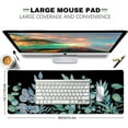 thumbnail image 2 of Green Leaf Desk Mat, Botanical Plant Gaming Mouse Pad, Black XL Long Mousepad, Desk Decor Office Gift, 31.5 X 11.8 Inch, 2 of 5