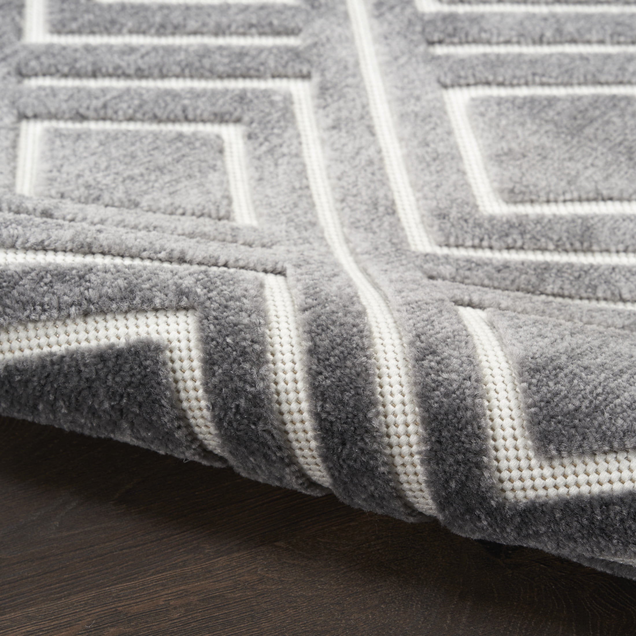 Nourison Casual 9'2" x 12' Grey Modern Indoor Rug