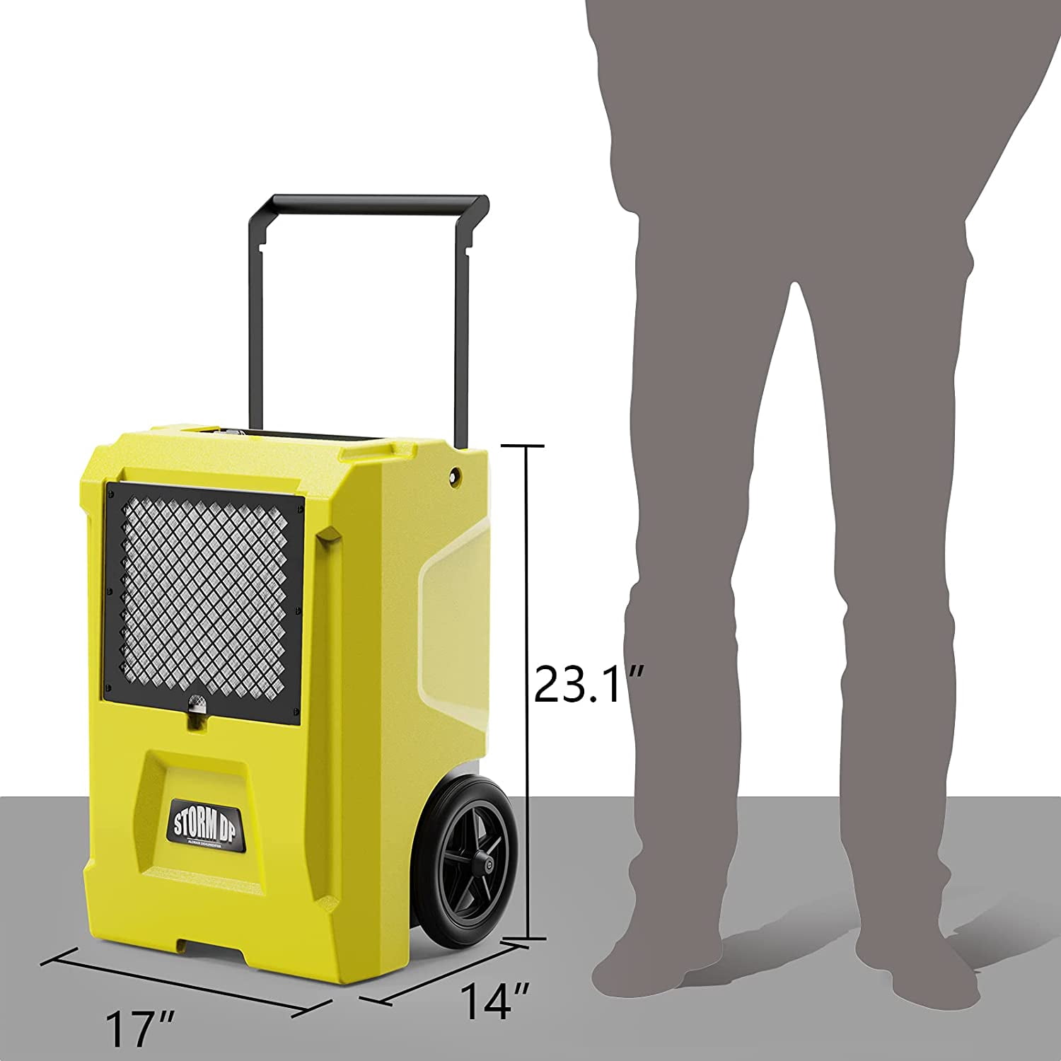 ALORAIR 110 PPD Commercial Dehumidifiers APP Control Basement Dehumidifier Up to 1300 Sq.Ft Dehumidifier with Drain Hose for Garage,Basements, Flood Repair Yellow