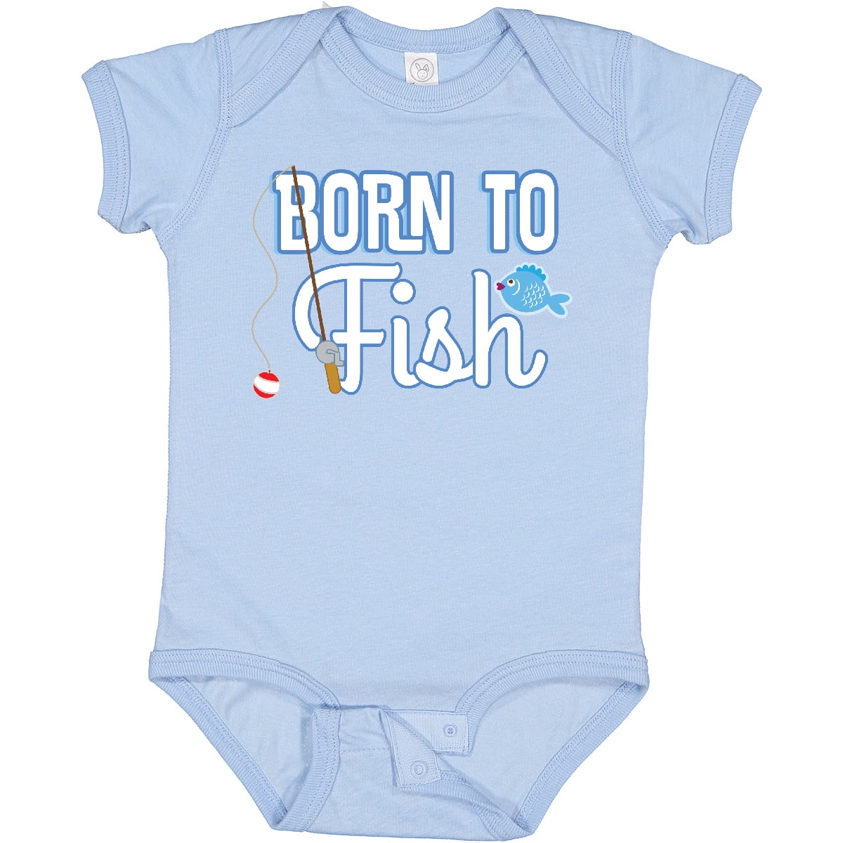 Inktastic Born to Fish Go Fishing Boys or Girls Baby Bodysuit