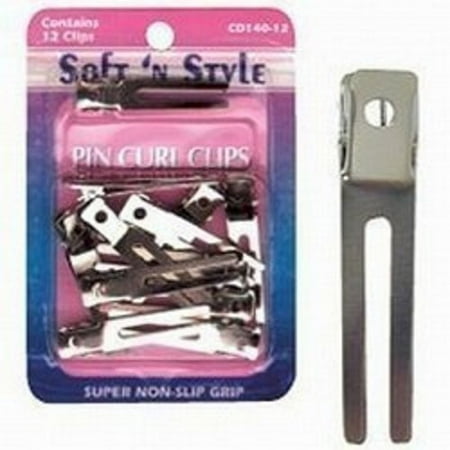 Soft 'n Style Double Prong Clip / 12 per Card (CD140-12)