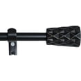 thumbnail image 2 of Urbanest Adjustable Single Curtain Rod Set Burnt Gold Truss Finials – 3/4-Inch Diameter, With Black Rod, 84–120 Inches, 2 of 2