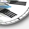 thumbnail image 2 of Designart Gray Watercolor Flower III 23" x 23" Analog Round Traditional Wall Clock, CLM30248-C23, 2 of 3